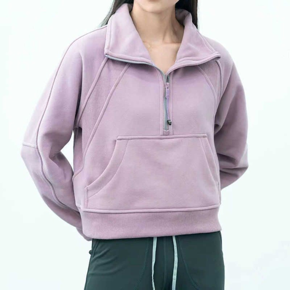 Purple better together yoga Quarter-Zip Pullover Small